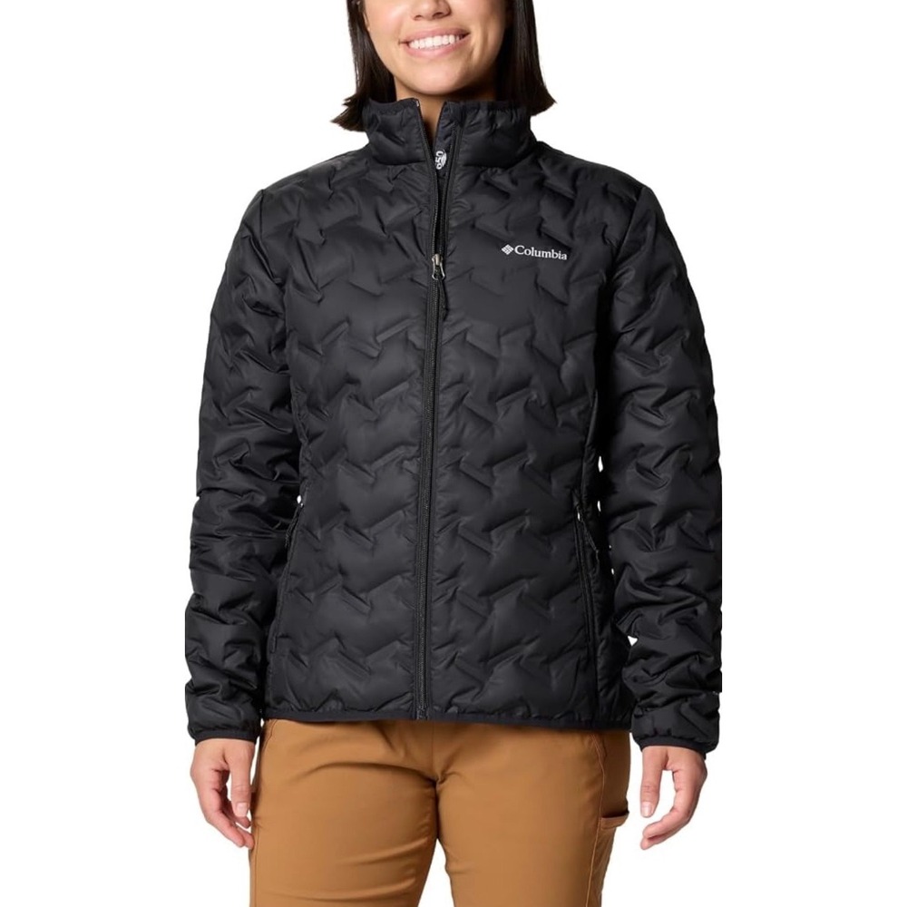 Columbia Womens Delta Ridge II Down Winter Jacket Black Puffer Omni-Heat M